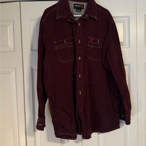 Ariat Dark Red Work Shirt